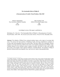 The Sustainable Debts of Philip II: A Reconstruction of Castile`s