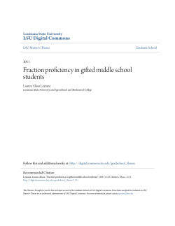 Fraction proficiency in gifted middle school students