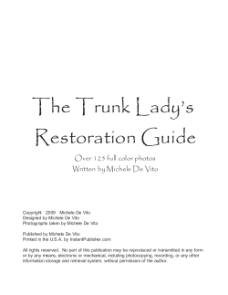 The Trunk Lady`s Restoration Guide