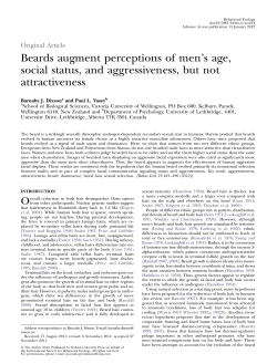 Beards augment perceptions of men`s age, social status, and