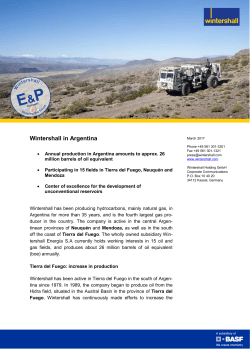 Argentina factsheet - Wintershall Holding GmbH