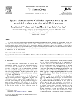 Spectral characterization of diffusion in porous media by the