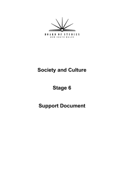 Society and Culture Stage 6 Support Document