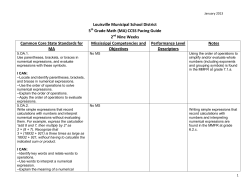 Louisville Municipal School District 5 Grade Math (MA) CCSS