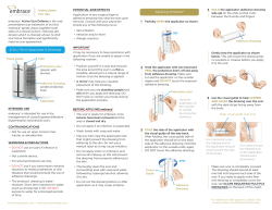 Instructions For Use Applying embrace&reg; 6.3in / 16cm Applicator