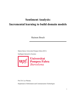 Sentiment Analysis: Incremental learning to build domain