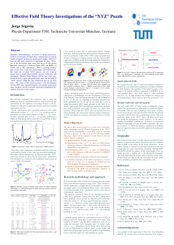 Effective Field Theory Investigations of the &ldquo;XYZ&rdquo; Puzzle