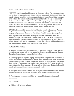 Nelson Middle School Tennis Contract PURPOSE: Participation in
