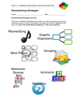 Remembering Strategies