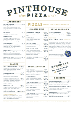 appetizers classic pies salads specialty pies build