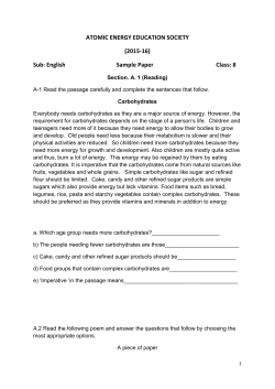 English Sample Paper Class: 8 - Atomic Energy Education Society