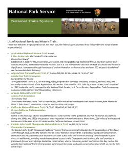 NPS-National Trail System-Visit the Trails - BSA