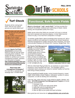 School Sports Fields Newsletter
