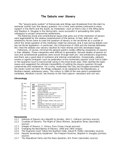 The Debate over Slavery