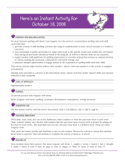 October 16: Grade 4