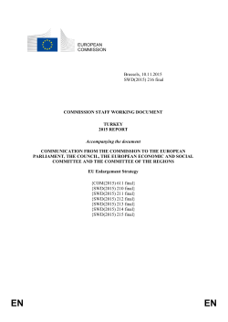 EUROPEAN COMMISSION Brussels, 10.11.2015 SWD(2015) 216