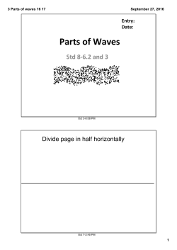 3 Parts of waves