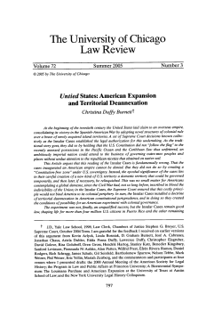 American Expansion and Territorial Deannexation