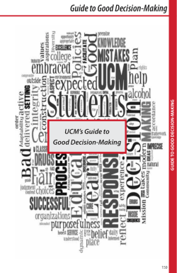 Guide to Good Decision-Making - University of Central Missouri