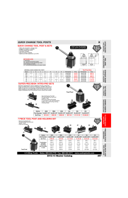QUICK CHANGE TOOL POSTS B