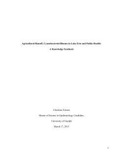 Agricultural Runoff, Cyanobacterial Blooms in Lake Erie