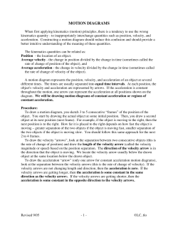 motion diagrams - Physics Workshops