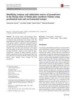 Identifying recharge and salinization sources of groundwater in the