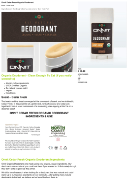 Organic DeodorantанаClean Enough To Eat (If you really wanted to