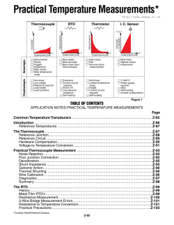 Practical Temperature Measurements