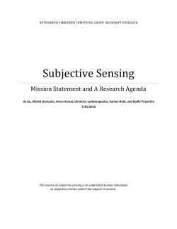 Subjective Sensing