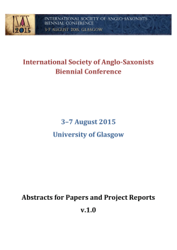 ISAS 2015 &ndash; List of Abstracts ( format)