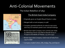 Anti-Colonial Movements