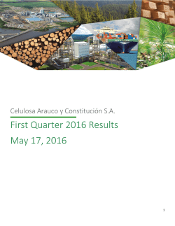 First Quarter 2016 Results May 17, 2016