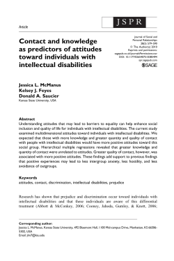 Knowledge and contact as predictors of attitudes toward individuals