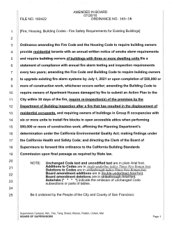 FILE NO. 160422 AMENDED IN BOARD 07/26/16 ORDINANCE NO