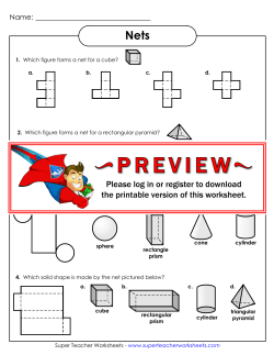 Nets - Super Teacher Worksheets