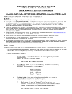 2016 NJSIAA/Boys SOCCER TOURNAMENT