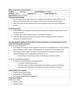 Title: Introduction to Shays Rebellion Teacher - Idea-of