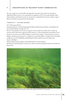Appendix F: Descriptions of relevant plant communities