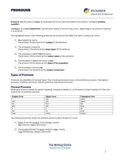PRONOUNS