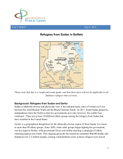 Refugees from Sudan in Buffalo - Partnership for the Public Good