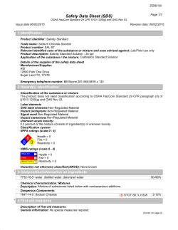 Safety Data Sheet (SDS)