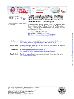 Domain of the CD164 Receptor Proliferation Interact with the First