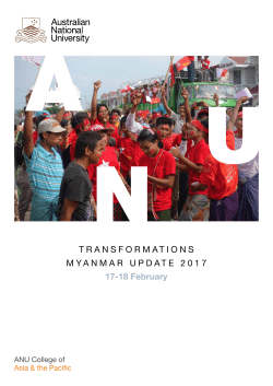 2017 Myanmar Update Booklet - Myanmar Research Centre