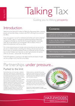 Partnerships under pressure