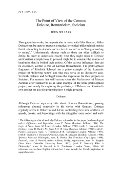 The Point of View of the Cosmos - The Warwick Journal of Philosophy
