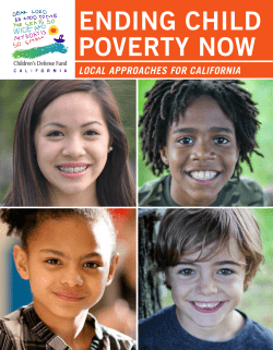 Ending Child Poverty Now - Children`s Defense Fund