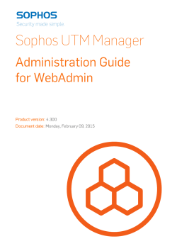 Sophos UTM Manager