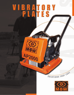 AP2000 Vibratory Plates Info Flyer