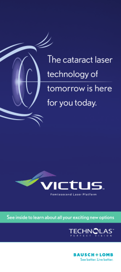 The cataract laser technology of tomorrow is here for - Tri